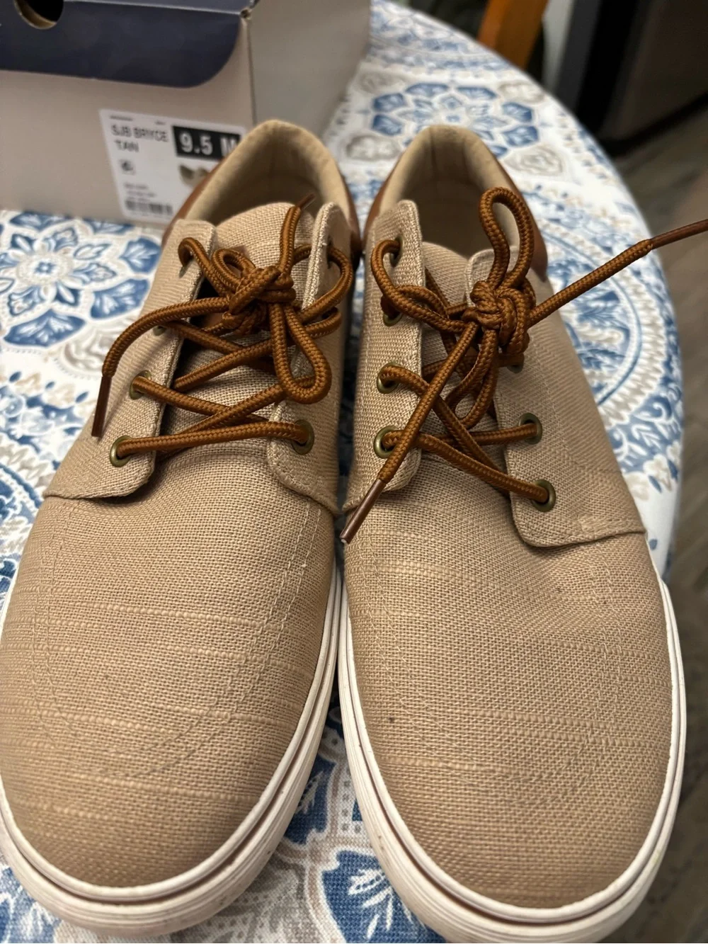 St. John's Bay Tan Men's Canvas Low-Top Sneakers